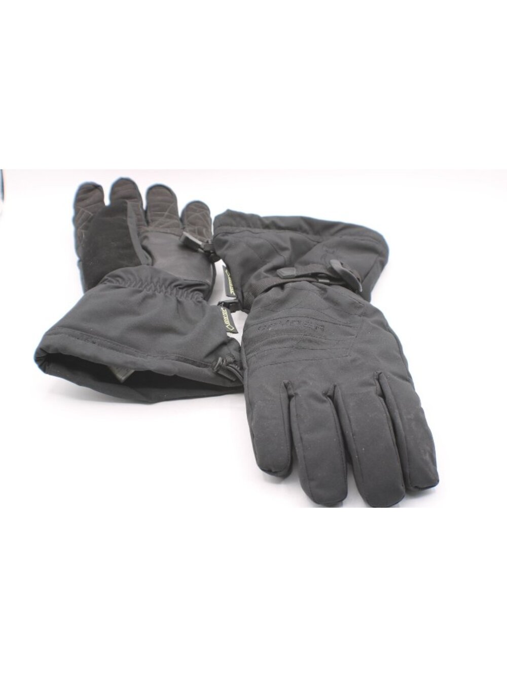Spyder GoreTex Mens Black Winter Ski Gloves Adjustable Wrist Strap Zipper Pocket